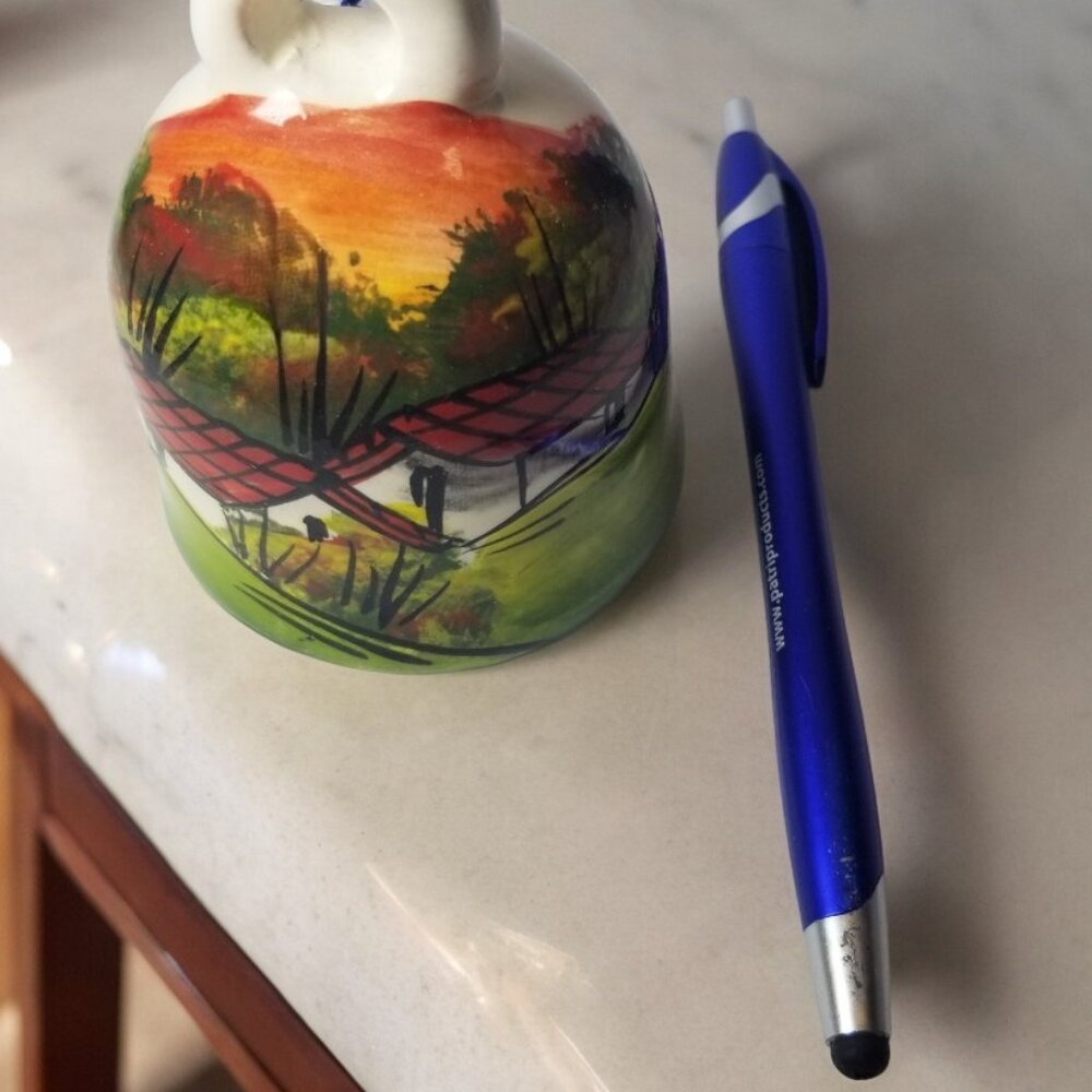 Guatemala’s Colorful Ceramic Bell, Hand-Painted Folk Art Decorative Souvenir - Picture 8 of 15